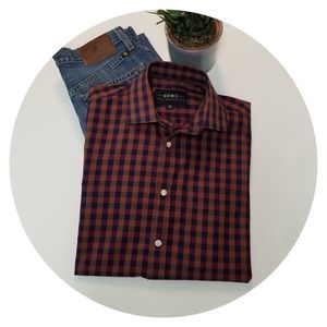 Collar Tales Men's Cotton Plaid Shirt Sz M